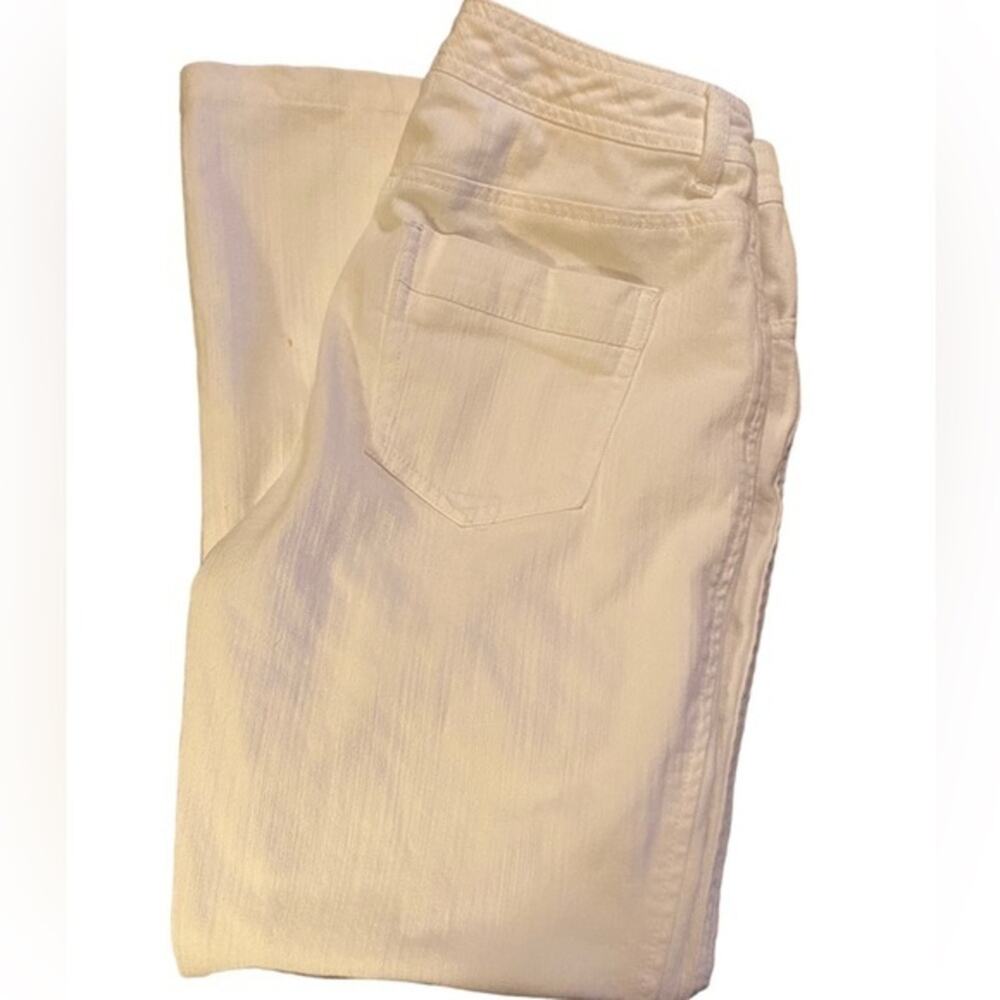 Chico’s Platinum White Jeans Women’s Size 8 Denim  Straight Leg